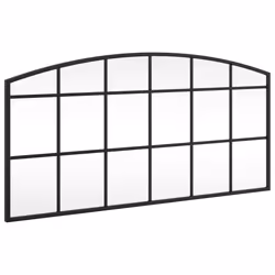 Specchio da Parete Nero 80x40 cm Arco in Ferrocod mxl 128195 - Vista aggiuntiva 2