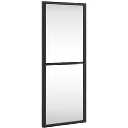 Specchio da Parete Nero 20x50 cm Rettangolare in Ferro Vidaxl