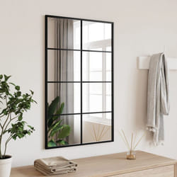 Vidaxl - Specchio da Parete Nero 50x80 cm Rettangolare in Ferro 88426