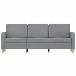 vidaXL Divano a 3 Posti Grigio Chiaro 180 cm in Tessuto - Vista aggiuntiva 3