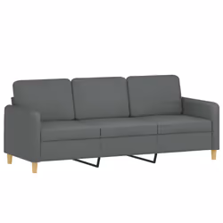 Divano a 3 Posti Grigio Chiaro 180 cm in Tessutocod mxl 131078 - Vista aggiuntiva 2