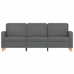 Divano a 3 Posti Grigio Chiaro 180 cm in Tessutocod mxl 131078 - Vista aggiuntiva 3