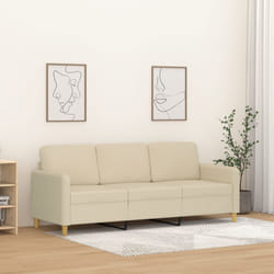 Divano a 3 Posti Crema 180 cm in Tessutocod mxl 85410