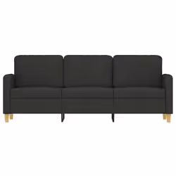 vidaXL Divano a 3 Posti Nero 180 cm in Tessuto - Vista aggiuntiva 3