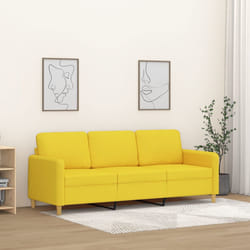 Divano a 3 Posti Giallo Chiaro 180 cm in Tessutocod mxl 133345