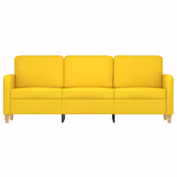 Divano a 3 Posti Giallo Chiaro 180 cm in Tessutocod mxl 133345 - Vista aggiuntiva 3