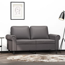 Vidaxl - Divano a 2 Posti Grigio 120 cm in Similpelle 43313