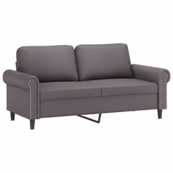 Divano a 2 Posti Grigio 140 cm in Similpellecod mxl 85730 - Vista aggiuntiva 2
