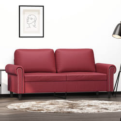 Vidaxl - Divano a 2 Posti Rosso Vino 140 cm in Similpelle 41270