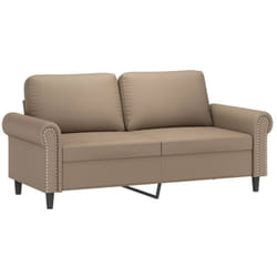 Divano a 2 Posti Cappuccino 140 cm in Similpelle vidaXL