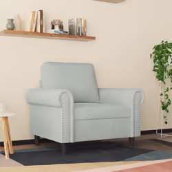 Poltrona Grigio Chiaro 60 cm Vellutocod mxl 131212 - Vista aggiuntiva 3