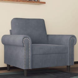Vidaxl - Poltrona Grigio Scuro 60 cm Velluto