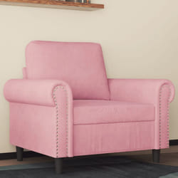 Vidaxl - Poltrona Rosa 60 cm Velluto 24629