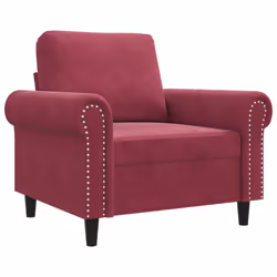 Poltrona Rosso Vino 60 cm Vellutocod mxl 110718 - Vista aggiuntiva 2