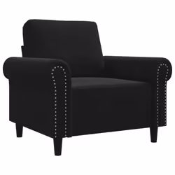 Poltrona Nero 60 cm Vellutocod mxl 131213 - Vista aggiuntiva 2