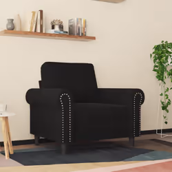 Poltrona Nero 60 cm Vellutocod mxl 131213 - Vista aggiuntiva 3