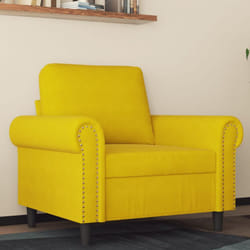 Poltrona Giallo 60 cm Velluto Vidaxl 27206