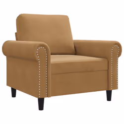 Poltrona Marrone 60 cm Vellutocod mxl 134741 - Vista aggiuntiva 2