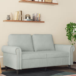 Divano a 2 Posti Grigio Chiaro 120 cm in Vellutocod mxl 83374