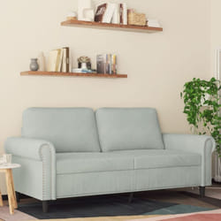 Vidaxl - Divano a 2 Posti Grigio Chiaro 140 cm in Velluto