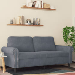 Vidaxl - Divano a 2 Posti grigio scuro140 cm in Velluto