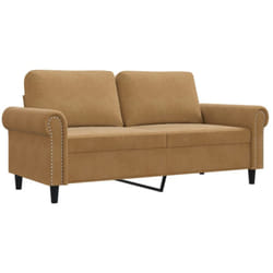 Vidaxl - Divano a 2 Posti Marrone 140 cm in Velluto 50326