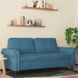 Divano a 2 Posti Blu 140 cm in Vellutocod mxl 86739