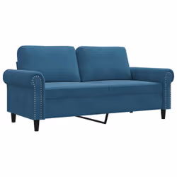 Divano a 2 Posti Blu 140 cm in Vellutocod mxl 86739 - Vista aggiuntiva 2
