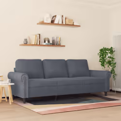 Divano a 3 Posti Grigio Scuro 180 cm in Vellutocod mxl 131288 - Vista aggiuntiva 3