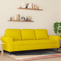 Vidaxl - Divano a 3 Posti Giallo 180 cm in Velluto 61747
