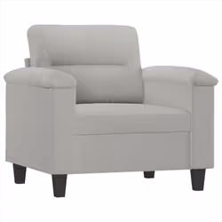 Poltrona Grigio Chiaro 60 cm in Tessuto Microfibracod mxl 83835 - Vista aggiuntiva 2