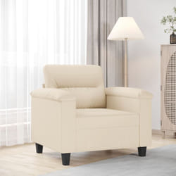 Vidaxl - Poltrona Beige 60 cm in Tessuto di Microfibra 16978