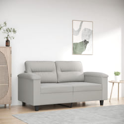 Divano a 2 Posti Grigio Chiaro 120 cm in Tessuto Microfibracod mxl 133348