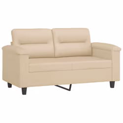 Divano a 2 Posti Crema 120 cm in Tessuto Microfibracod mxl 85411 - Vista aggiuntiva 2