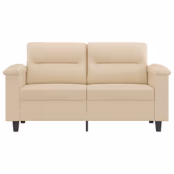Divano a 2 Posti Crema 120 cm in Tessuto Microfibracod mxl 85411 - Vista aggiuntiva 3