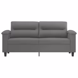 Divano a 2 Posti Grigio Scuro 140 cm in Tessuto Microfibracod mxl 131391 - Vista aggiuntiva 3