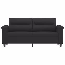 Divano a 2 Posti Nero 140 cm in Tessuto Microfibracod mxl 109377 - Vista aggiuntiva 3