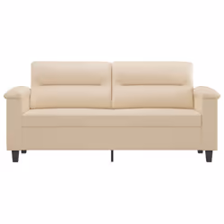 Divano a 2 Posti Crema 140 cm in Tessuto Microfibracod mxl 85412 - Vista aggiuntiva 3