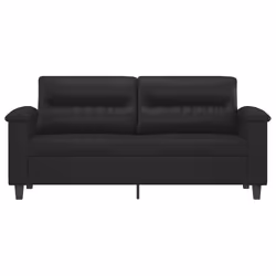 vidaXL Divano a 2 Posti Nero 140 cm in Similpelle - Vista aggiuntiva 3