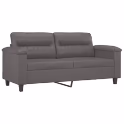 Divano a 2 Posti Grigio 140 cm in Similpellecod mxl 109376 - Vista aggiuntiva 2