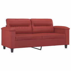 Divano a 2 Posti Rosso Vino 140 cm in Similpellecod mxl 86069 - Vista aggiuntiva 2