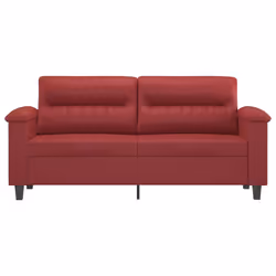 Divano a 2 Posti Rosso Vino 140 cm in Similpellecod mxl 86069 - Vista aggiuntiva 3