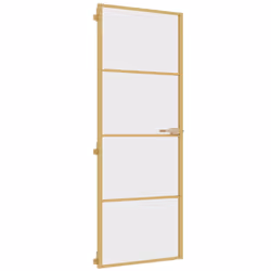 Porta Interni Sottile Oro 76x201,5cm Vetro Temperato Alluminiocod mxl 134721 - Vista aggiuntiva 2