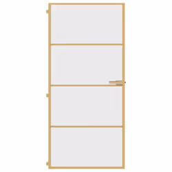 Porta Interni Sottile Oro 93x201,5cm Vetro Temperato Alluminiocod mxl 83812 - Vista aggiuntiva 3