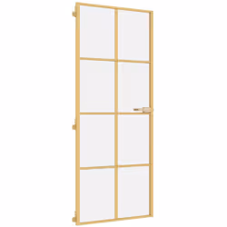 Porta Interni Sottile Oro 83x201,5cm Vetro Temperato Alluminiocod mxl 83815 - Vista aggiuntiva 2