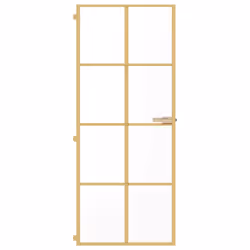 Porta Interni Sottile Oro 83x201,5cm Vetro Temperato Alluminiocod mxl 131748 - Vista aggiuntiva 3