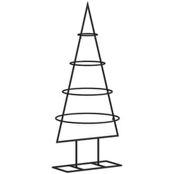 Albero di Natale Decorativo in Metallo Nero 60 cm vidaXL