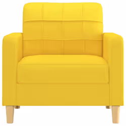 vidaXL Poltrona Giallo Chiaro 60 cm in Tessuto - Vista aggiuntiva 3