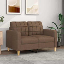 vidaXL Divano a 2 Posti Marrone 120 cm in Tessuto