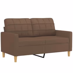vidaXL Divano a 2 Posti Marrone 120 cm in Tessuto - Vista aggiuntiva 2